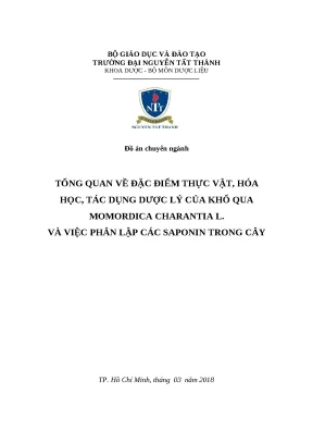 Cây Khổ Qua: Dược lý, Saponin và Tác dụng chữa bệnh