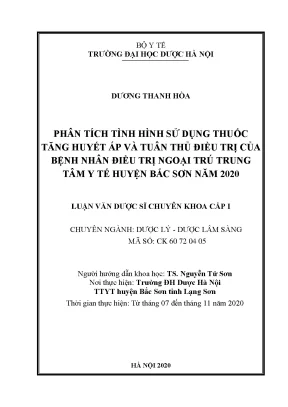 Sử dụng thuốc và tuân thủ điều trị tăng huyết áp