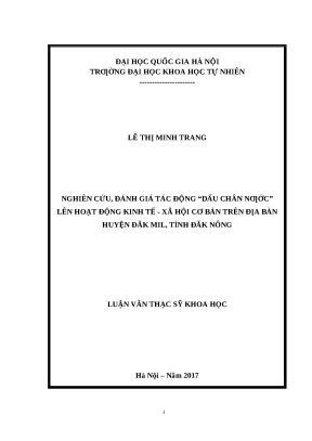 Luận văn Dấu chân nước tại Đăk Mil, Đăk Nông
