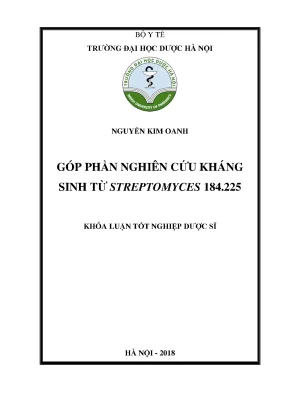 Nghiên cứu kháng sinh từ chủng Streptomyces 184.225