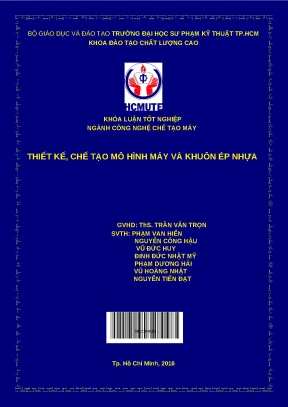 Tốt nghiệp thiết kế chế tạo mô hình máy - Đồ án
