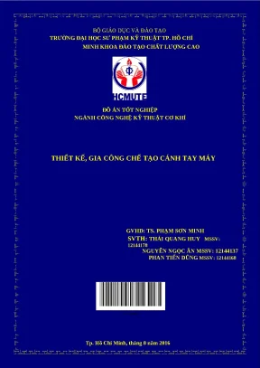 Tốt nghiệp thiết kế gia công chế tạo - Đồ án