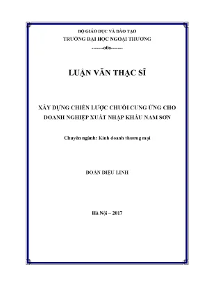 Luận văn chiến lược chuỗi cung ứng cho DN XNK Nam Sơn