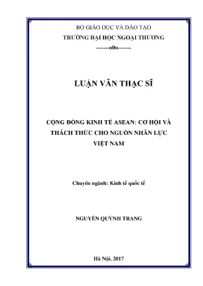 AEC: Cơ hội và thách thức cho nguồn nhân lực Việt Nam