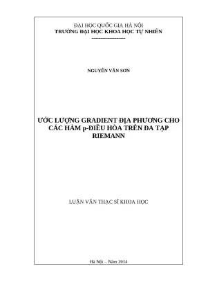 Ước lượng gradient hàm p-điều hòa trên đa tạp Riemann
