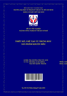Tốt nghiệp thiết kế chế tạo tủ trưng - Đồ án