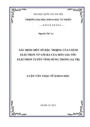 Đặc trưng chùm electron máy gia tốc tuyến tính trong xạ trị