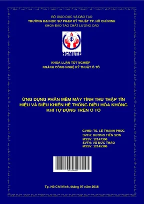 Tốt nghiệp ứng dụng phần mềm máy tính - Đồ án