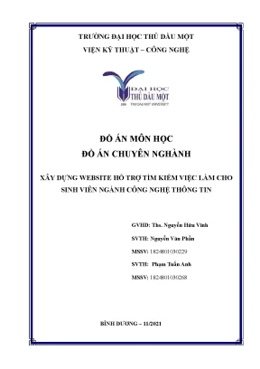 Đồ án website tìm việc làm cho sinh viên CNTT [Full]
