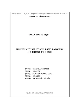 Xử lý ảnh bằng LabVIEW hỗ trợ xe tự hành (Đồ án tốt nghiệp)