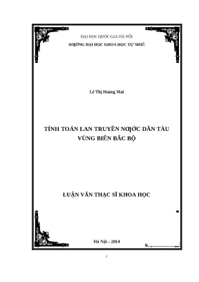 Luận văn: Lan truyền nước dằn tàu vùng biển Bắc Bộ