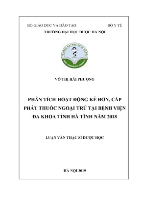 Luận văn: Phân tích kê đơn & cấp phát thuốc ngoại trú
