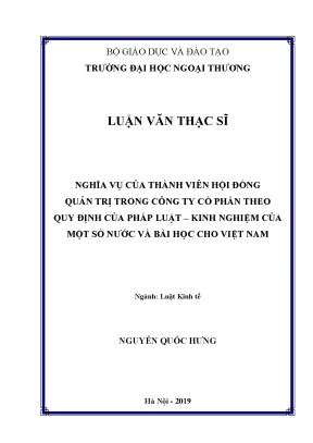 Nghĩa vụ thành viên HĐQT công ty cổ phần theo pháp luật