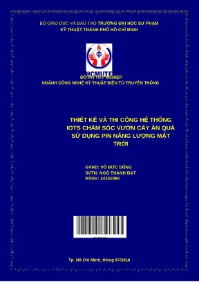 Mô hình IoT chăm sóc vườn cây năng lượng mặt trời