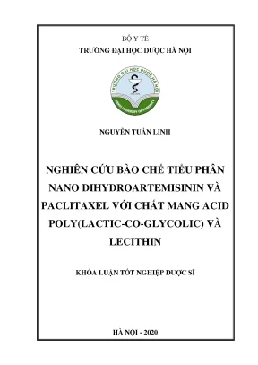 Nguyễn tuấn linh nghiên cứu bào chế - Khóa luận