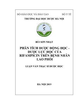 Phân tích dược động học rifampicin trên bệnh nhân lao phổi