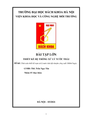 Tốt nghiệp thiết kế trạm xlnt dệt nhuộm - Đồ án