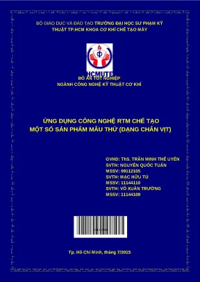 Đồ án tốt nghiệp: Công nghệ RTM chế tạo chân vịt