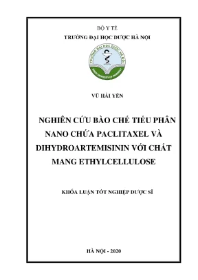 Vũ hải yến nghiên cứu bào chế tiểu phân - Khóa luận