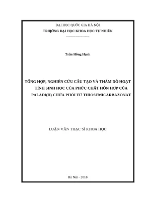 Phức chất Palađi(II) Thiosemicacbazonat: Hoạt tính sinh học