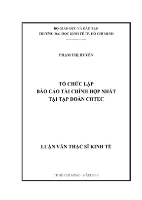 Mẫu luận văn Báo cáo tài chính hợp nhất tại Tập đoàn Cotec