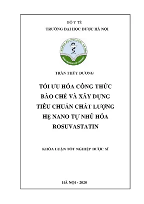 Trần thùy dương tối ưu hóa công thức - Khóa luận