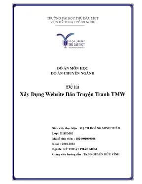 Đồ án Website Bán Truyện Tranh bằng Laravel (Full Báo cáo)