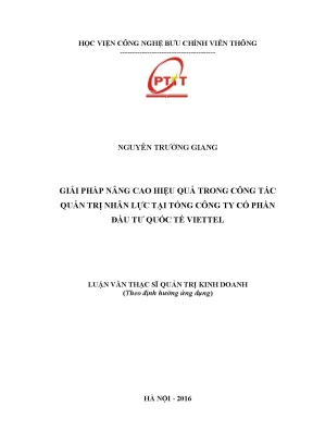 Giải pháp quản trị nhân lực hiệu quả tại Viettel