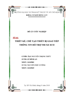 Đồ án thiết bị giao tiếp không dây cho xe Eco