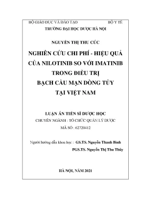Chi phí hiệu quả Nilotinib vs Imatinib trị bạch cầu mạn