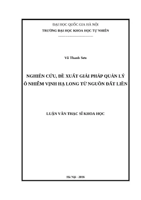 Giải pháp quản lý ô nhiễm Vịnh Hạ Long từ đất liền