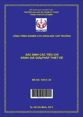 Bộ tiêu chí đánh giá & lựa chọn giải pháp thiết kế tối ưu