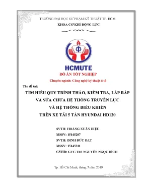 Tốt nghiệp tìm hiểu quy trình tháo kiểm - Đồ án