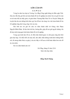 Đồ án tốt nghiệp quản trị kinh doanh xây dựng website quảng bá du lịch tây nguyên