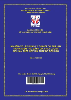 Ứng dụng cơ phá hủy đánh giá chất lượng mối hàn thép