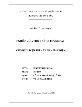 Đồ án thiết kế hệ thống sạc cho xe máy điện