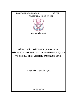 Giá trị của X-quang chẩn đoán tổn thương vòi tử cung