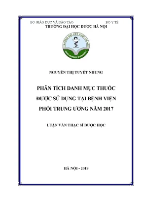 Phân tích danh mục thuốc Bệnh viện Phổi Trung ương 2017