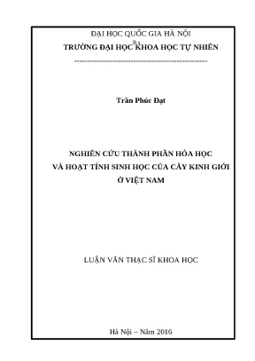 Cây kinh giới: Thành phần hóa học và hoạt tính sinh học