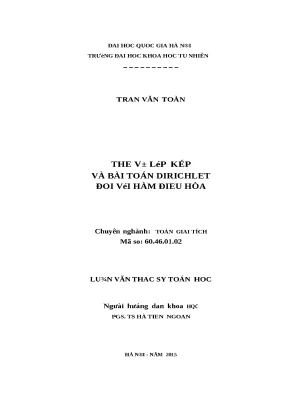 Thế vị lớp kép và bài toán Dirichlet cho hàm điều hòa