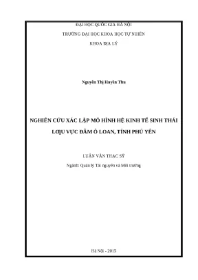 Luận văn mô hình kinh tế sinh thái Đầm Ô Loan, Phú Yên