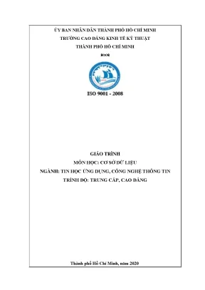 Giáo trình cơ sở dữ liệu ngành tin học ứng dụng công nghệ thông tin