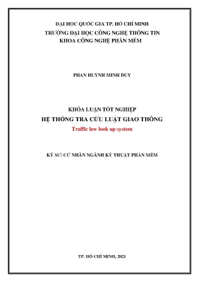 Khóa luận: Xây dựng Hệ thống tra cứu Luật Giao thông
