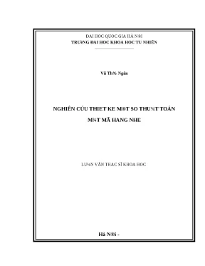 Thuật toán mật mã hạng nhẹ: Tổng quan & Thiết kế