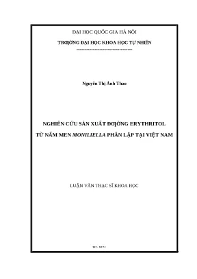 Sản xuất đường Erythritol từ nấm men Moniliella