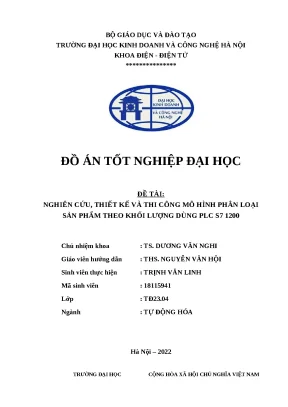 Đồ án Phân loại sản phẩm theo khối lượng dùng PLC S7-1200