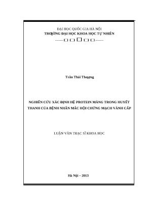 Nghiên cứu protein màng trong huyết thanh mạch vành cấp