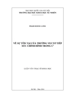 Luận văn: Trường vectơ tiếp xúc chỉnh hình trong C2