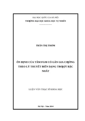 Phân tích ổn định tấm FGM có gân gia cường