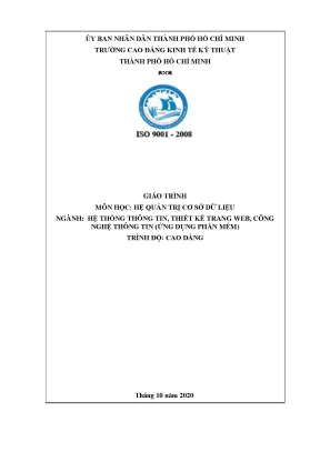 Hệ quản trị cơ sở dữ liệu ngành hệ - Giáo trình